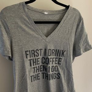 Tickled Teal V-Neck Graphic